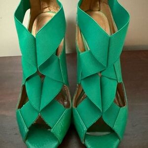 Zara Emerald Green Heeled Sandals